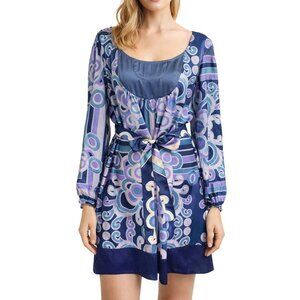 Antik Batik Dova Silk Abstract Geometric Retro Dress